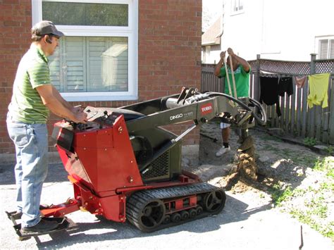 walk behind mini excavator rental